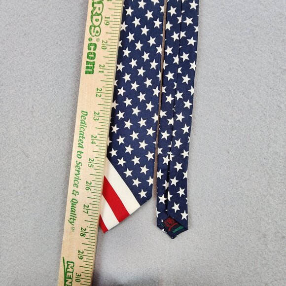 Tommy Hilfiger NEW 100% Silk Stars and Stripes Vintage Tie Americana Patriotic - Picture 5 of 13